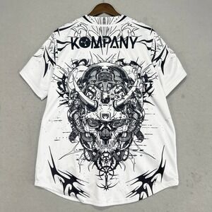 KOMPANY SCUMMY‎ BEARS White Jersey XL Rave Dubstep Riddim EDM Skrillex Excision
